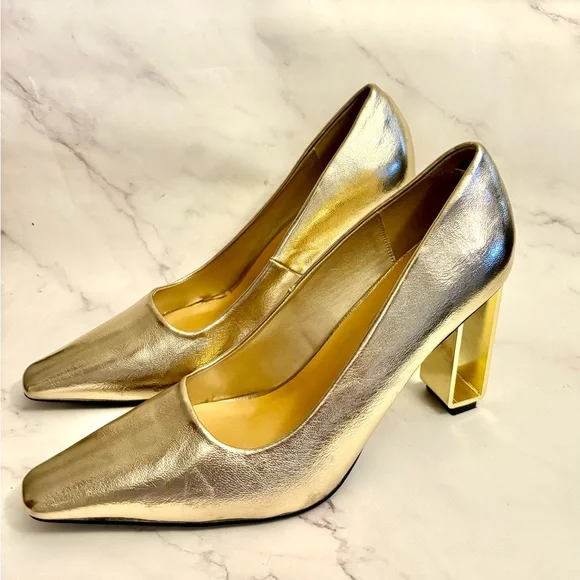 Ninety Union Pandora Pump Gold New - Picture 2 of 5